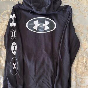 Under Armour Black Hoodie with White Logo